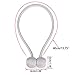 BTSKY Decorative Magnetic Curtain Tiebacks Rope - Window Treatment Hardware Curtain Holdbacks Drape Holder for Home Office, Set of 2 (Grey)