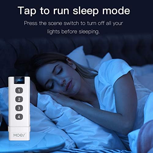 SOLE HOME Zigbee Smart Scene Switch 4 Gang Aplicacin Inalmbrica Control Remoto 12 Modos de Escenas Escenas Personalizadas Interruptor Inteligente de Automatizacin Del Hogar Hub Zigbee
