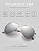 LUENX Aviator Sunglasses Men Women Mirror Polarized UV400 Metal Frame 60MM (Silver -5, 60)