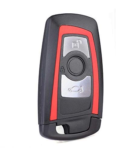 Remote Control Key Shell Compatible with BMW F SERIES 1 3 5 7 X1 X3 X5 X6 Replacement Shell Cover 3 Buttons Red Strip Repair Replacement Blade Virgin Image Trunk