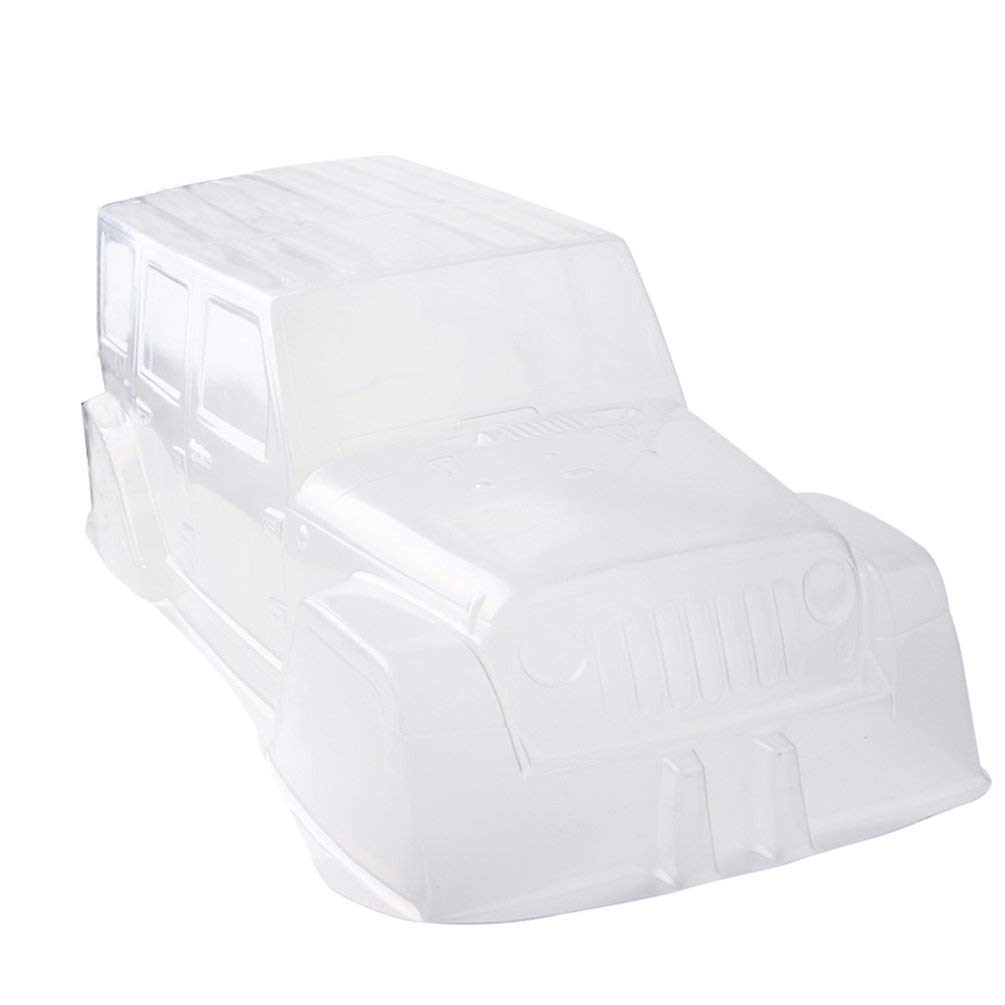 Accesorios A Escala Y Carrocerias De Vehiculos Transparente Nihlsen Cuerpo De Plastico Transparente De Pvc Que Sube El Cuerpo Shell Transparente Para 1 10 Escala Rc Carro Sobre Orugas D90 Para Turismos Electricos