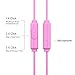 In-Ear Headphones Earbuds with Mic Controller Case, Sport Running Gym Exercise Sweatproof Music Bose Wired Earphones, For IPhone IPad Android Smartphones Mp3 Mp4 Player Tablet Kids (Pink)