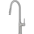 KRAUS Oletto Tall Modern Pull-Down Single Handle Kitchen Faucet in Spot Free Stainless Steel, KPF-3101SFS