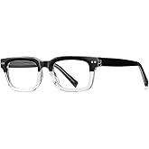 Thick Square Glasses Frame Men Tr90 Clear Lens Anti Blue Light Eyeglasses Women Glasses Cp Acetate Temple Unisex