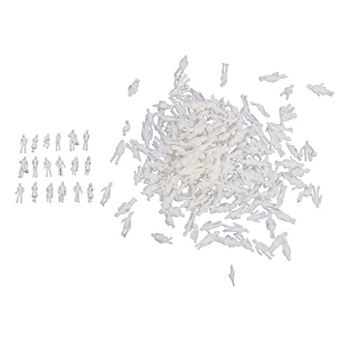 200PCS Weiß / Hellgrau Modellbahn Personen Figuren Gradeinteilung TT