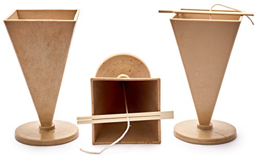 Candle Shop - Pyramid Taper mold - height: 8.2 in, width: 3.9 in - 30 ft. of wick included as a gift - Plastic candle molds for making candles