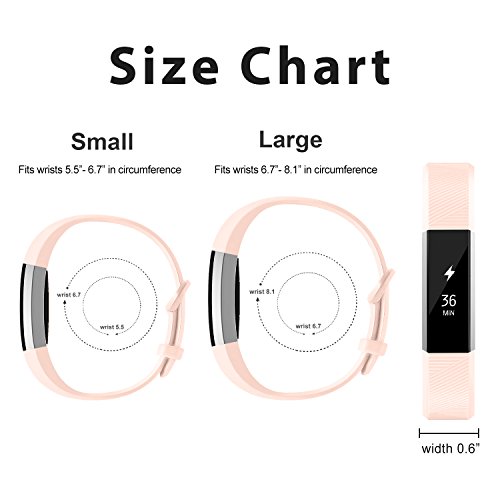 image for POY Compatible Bands Replacement for Fitbit Alta/Fitbit Alta HR, Adjus