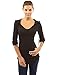 PattyBoutik Women Hoodie Curve Hem Tunic Top (Black Large)