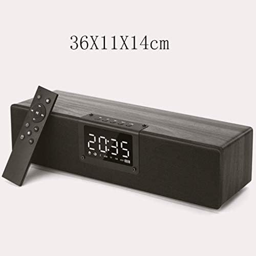 Color ベビー マタニティ Ledデジタル目覚まし時計簡単な操作ワイヤレスbluetoothスピーカーカーミニスピーカー木製fmラジオ 車 バイク B0kprjl2 オーディオ Black