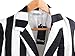 Payeel Costume Black and White Striped Leisure Blazers Jacket Suit(Small)