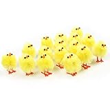60 pack Easter mini chicks set 1 inch Easter Valentines Day Decorations Suitable Size for Easter Eggs Party Favors for Kids
