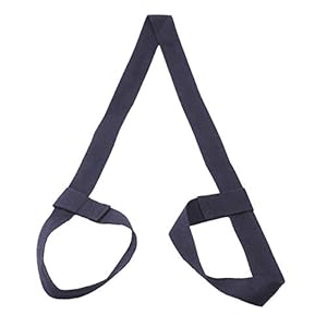 Greatangle Yoga Mat Carrier Sling Carrying Strap of Poly Cotton Thick Durable and Comfy Yoga Strap Also for Stretching Black