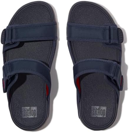 Fitflop Gogh Moc Mens Adjustable Water-Resistant Slides Midnight