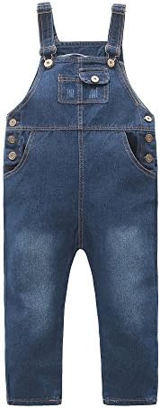 Encontrar Children's Casual Denim Bib Overalls Navy 5T