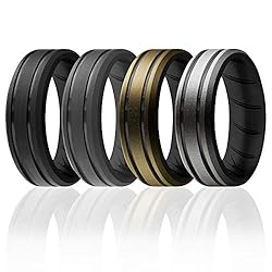 ROQ Silicone Rings for Men - Breathable Mens