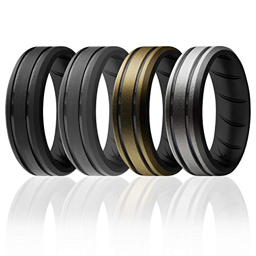 ROQ Silicone Rings for Men - Breathable Mens