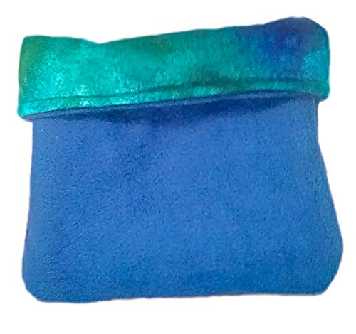 Pet Snuggle Sack 10" x 11" - Padded 3 Layers - Blue Green Tie Dye - Hedgehog Sack - Sugar Glider Snuggle Sack - Reversible - Machine Wash