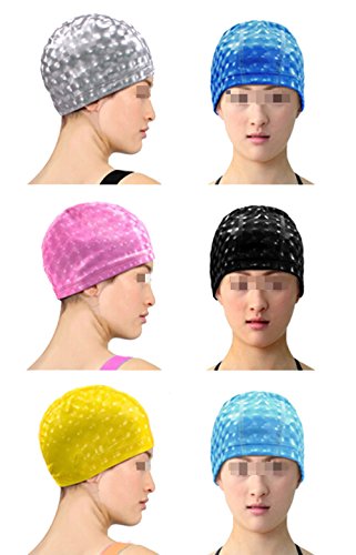 image for Natuworld Swim Caps Classic Lycra Cloth Fabric with Waterproof PU Coat