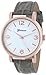Geneva Women's 2363-grey-GEN Brushed Metal Leather Band Watch