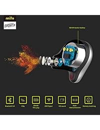 Auriculares inalámbricos, Auriculares Bluetooth Mifo O5 Bluetooth 5.0 IPX7 impermeabilizados con tiempo de reproducción de 100 horas, Auriculares inalámbricos con sonido de alta fidelidad, Auriculares Bluetooth para micrófono incorporado con un estuche de