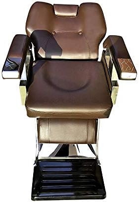 Xiaolong Softer Feel Reclining Barber Chair Faux Leather Beauty Salon Chair (Brown)