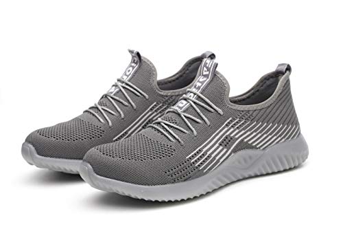 image for MandyQ Steel Toe Shoes Men, Work Safety Shoes Lightweight Comfortable 