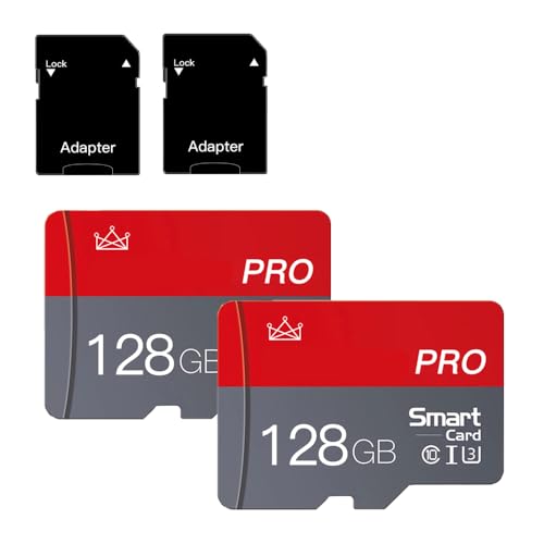 128GB Micro Memory Card Class 10 Memory Cards Mini TF Card with Adapter for Smartphones/Tablet/Drone/Game Console(2-Pack)