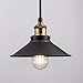 Linea di Liara Andante Black and Gold Farmhouse Pendant Lighting for Kitchen Island Industrial Hanging Light Fixtures Matte Black Pendant Light for Kitchen Sink, LED Bulb Included, UL Listed