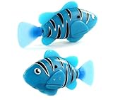 Sannysis2008 Electric Toy Fish with Aquatic Gift for Kids Blue Novel Robo Fish