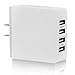 ETvalley 36 Watt Multi-Port 4 Port USB Outlet Wall Charger High Speed for Apple iPhone iPod iPad Samsung Android Tablets and Others (White)
