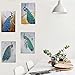 TISOSO Elegant Proud Peacock Tin Sign Art Oil Painting Wall Decor Garage Diner Cafe Vintage Metal Bar Signs for Home Living Room Bedroom Bathroom Office 2pcs-8x12inch