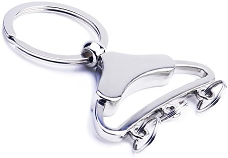 Coat Hanger Keychain Polished Silvery Key Chain Ring Keyfob Key Holder Keyring Keyrings