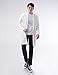 NEARKIN (NKNKTNC803 Mens Slim Cut Look Knitwear Shawl Collar Long Cardigan Sweater White US L(Tag Size L)