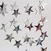 Silver Star Garland Banner Decorations - 156 Feet Bright Silver Paper Garland Hanging Decorations, Glitter Silver Star Bunting Banner for Wedding, Birthday, Holiday, Christmas Party