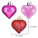 Aneco 36 Pack Valentine's Heart Baubles Heart Shaped Ornaments for Valentine's Day Decoration or Home Decor, 3 Styles…