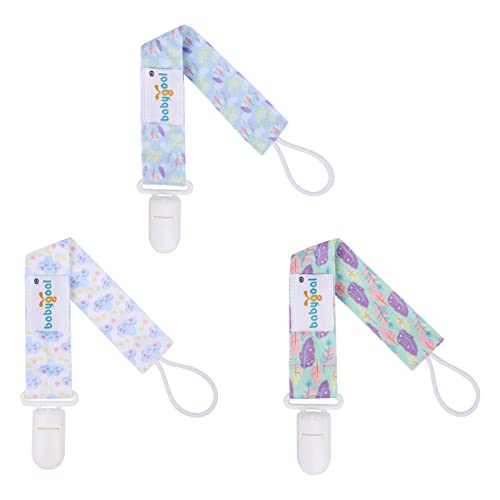 Babygoal Animal Pacifier Clips, 6 Pack Binky Paci Holder and Leash for