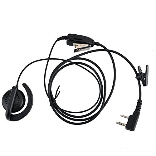 KEYBLU Flexible Ear Receiver Earpiece for Kenwood 2 Way Radio 2 Pin