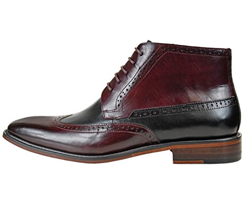 Asher Green Mens Two Tone Genuine Calf Leather Wingtip Spectator, Lace up Oxford Dress Shoe