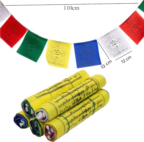 Tibetan Prayer Flags Handmade in Nepal Affirmation Wind Horse Flag 5 Rolls