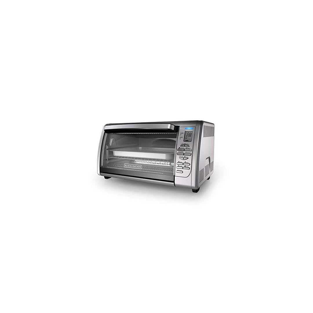 BLACK+DECKER Countertop Convection Toaster Oven, Silver, CTO6335S