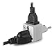 European Plug Adapter by Yubi Power 2 in 1 Universal Travel Adapter with 2 Universal Outlets - 2 Pack - White - Type C for Europe, France, Germany, Russia, Spain & More.