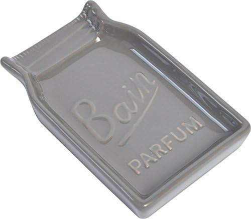 Evideco Collection Bathroom Soap Dish Mason Jar, 4 3/4 L x 3 W x 3/4H, Taupe