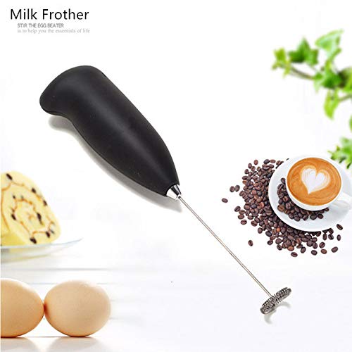 LYH Milk Frother High Powered Mini Foamer Handheld Foam Maker Whisk Drink Mixer for Bulletproof Coffee, Black