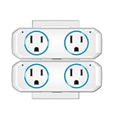 WiFi Smart Plug socket for use with Alexa Echo/Google Home/IFTTT, OUKITEL dual mini smart socket, remote control, timer, no hub required, ETL Listed-2 Pack