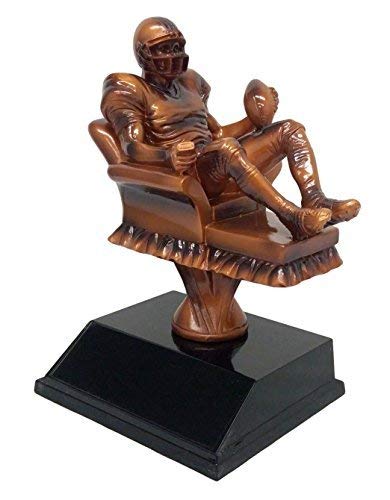 Fantasy Football Armchair Champion Trophy - FFL Gridiron Award - 6.5 Inch Tall - Engraved Plate on R - //coolthings.us