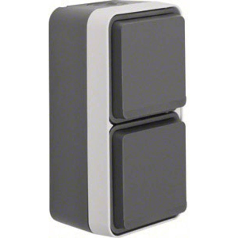 Hager Berker Berk Schuko 47703525 2-Way AP Socket