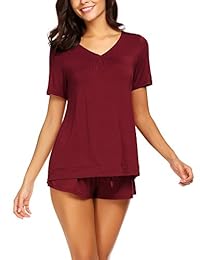 Avidlove - Conjunto de pijamas, camisa de manga corta y pantalones cortos para mujer, ropa para dormir S-XXL