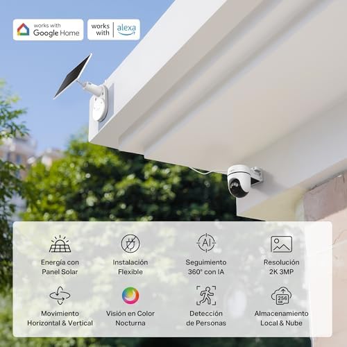 Kit C610 – Câmera de Vigilância WiFi ao Ar Livre 2K 3MP com Painel Solar, 360° PTZ, Bateria 6700mAh, Deteção Humana, Visão Noturna a Cor, Rastreamento AI, IP65 Wireless