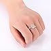 JUST N1 Womens Jewelry 18k Rose Gold Plated Vintage Wedding Engagement Jewelry Ring Christmas Gift