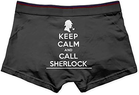 Men's Keep Calm And Call Sherlock Holmes Full-Cut Briefs Underwear